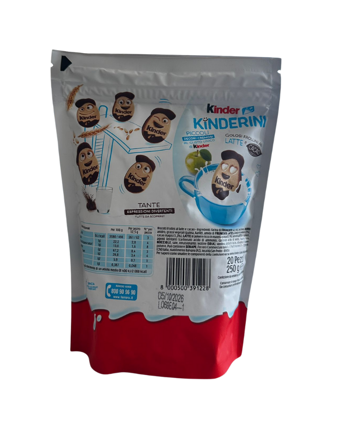 Kinder Kinderini Milk and Cocoa Crisp Biscuits 1 x 250 g
