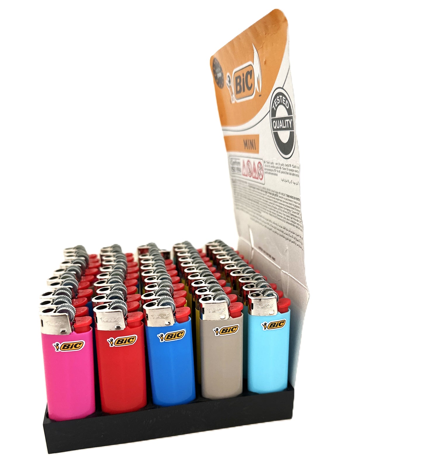 50 BIC Mini Einweg Feuerzeuge verschiedene Farben