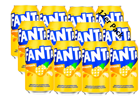 12 Fanta USA Pineapple 355ml inkl. 0,25€ Pfand