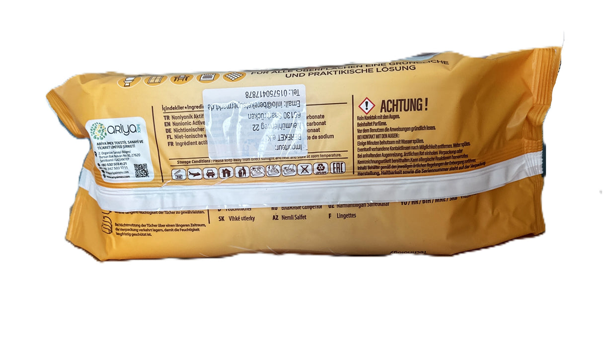 Wewi Pratik Feuchtetücher 100 Blatt Schmierseife Orange