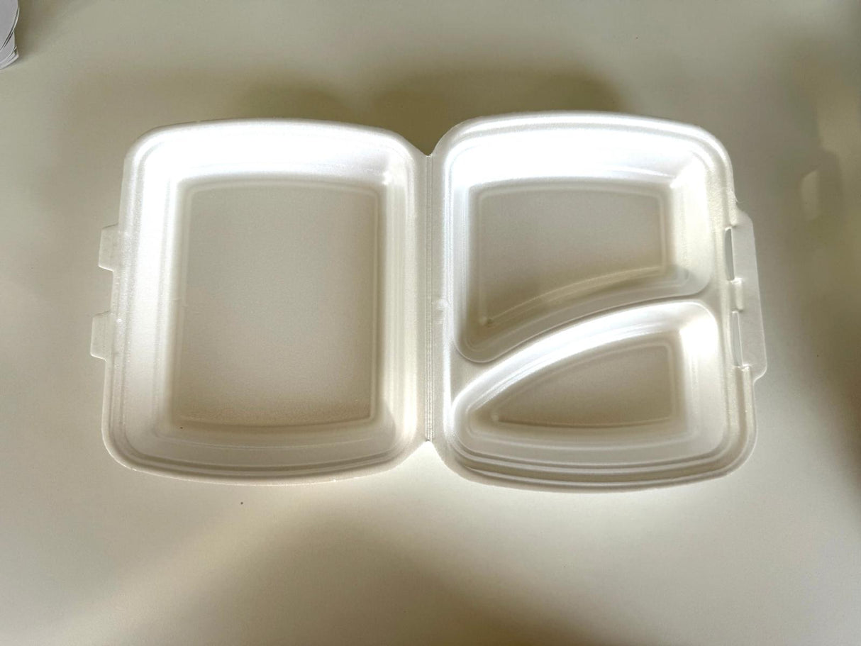 Thermo-Klappboxen XPS Styropor weiß, 3-geteilt 210 x 245 x 72 mm 1