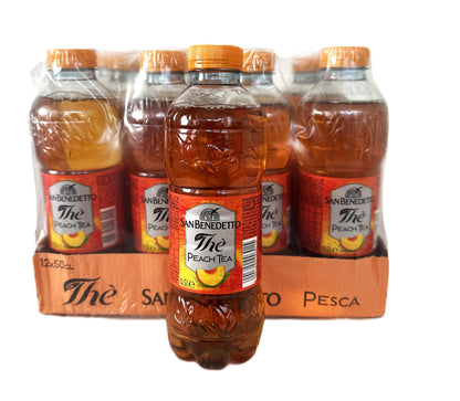 12 San Benedetto The Iced Tea Peach 0.5 L refreshingly delicious with deposit
