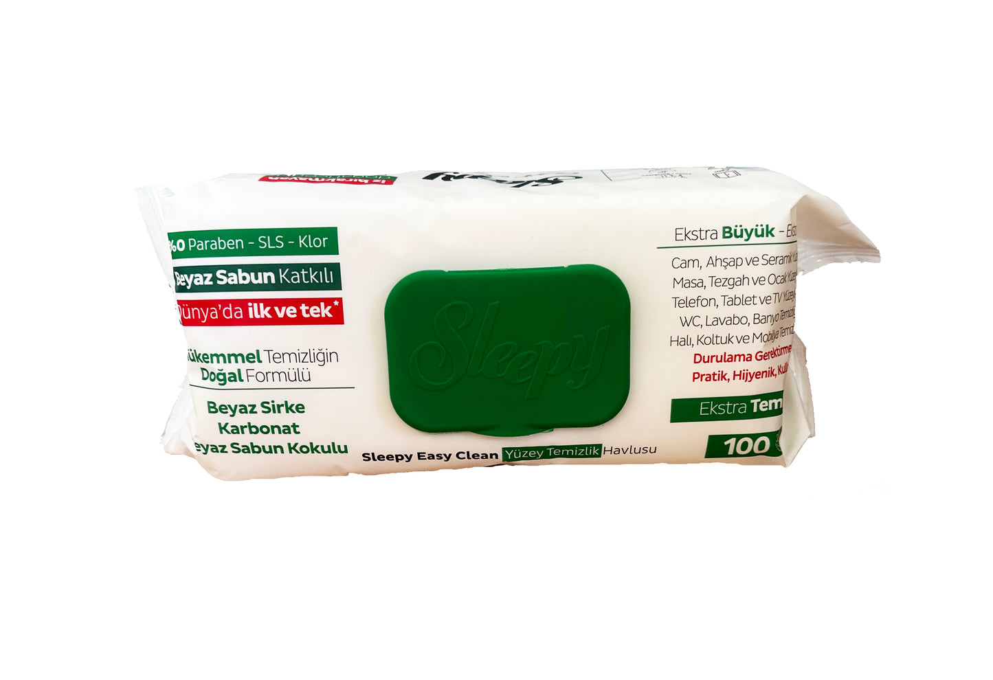 Sleepy Easy Clean Feuchtetücher 100 Blatt Extra Glanz Weisse Seife Gruen