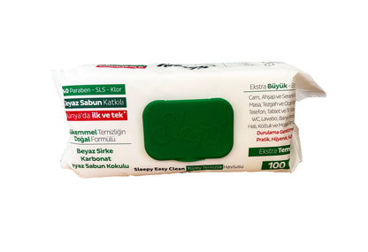 Sleepy Easy Clean Feuchtetücher 100 Blatt Extra Glanz Weisse Seife Gruen