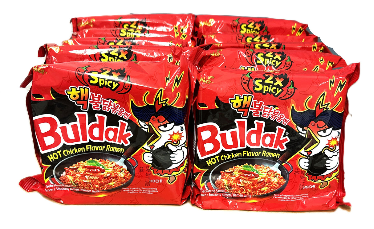 Samyang 2xSpicy Buldak 10 x 140g Hot Chicken Flavour Ramen instant Nudeln