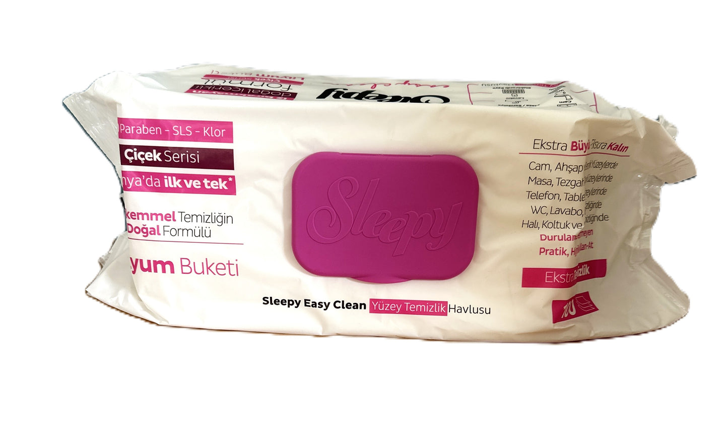 Sleepy Easy Clean Wet Wipes 100 Sheets Lily Bouquet Pink