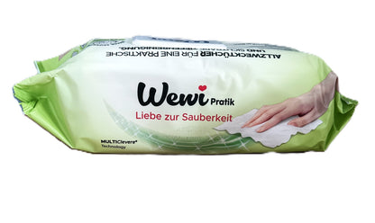 Wewi Pratik Feuchtetücher 100 Blatt Weisser Seifenzusatz Gruen