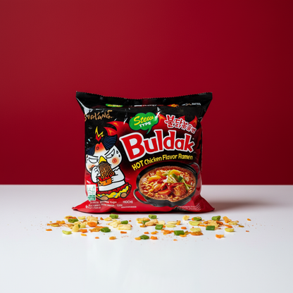 Samyang Buldak Stew Type Hot Chicken Flavour Instant Ramen 145g – Korean Spicy Noodle Soup
