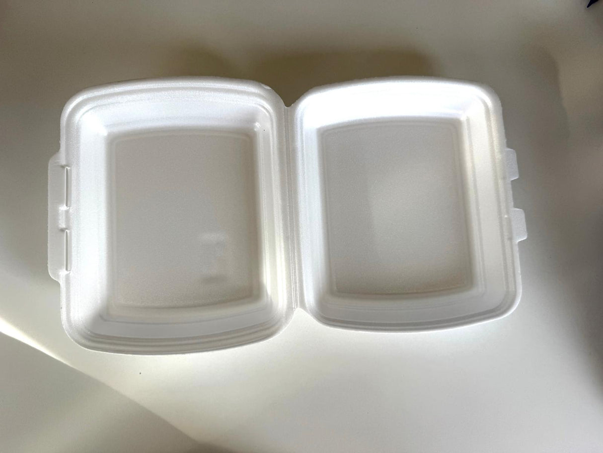 Thermo-Klappbox Lunchbox XPS Styropor cream, 185 x 155 x 80 mm