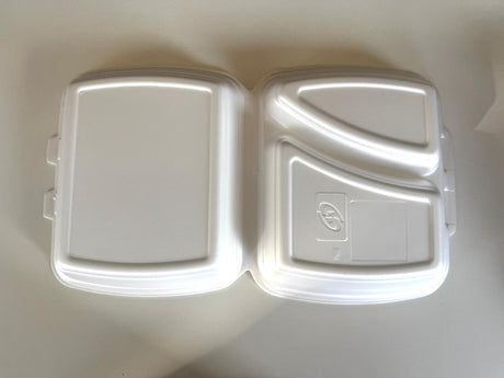 Thermo-Klappboxen  XPS Styropor weiß, 3-geteilt 210 x 245 x 72 mm 1